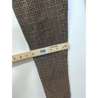 Urban Outfitters Brown Plaid Slim Fit Trousers M Elastic Waist