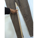 Urban Outfitters Brown Plaid Slim Fit Trousers M Elastic Waist
