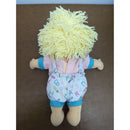 Cabbage Patch Kids Vintage Doll With Blonde Yarn Hair & Alphabet Outfit 16" Plush