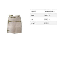 Ann Taylor Striped Pencil Skirt Cream White Professional Workwear Textured