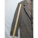 Egon Von Furstenberg Mens Brown Herringbone Wool Blazer Jacket 2-Button Classic Fit Size 42R