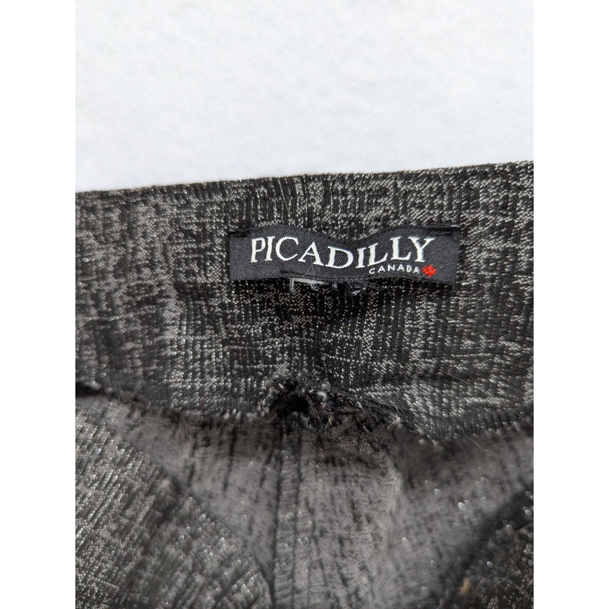 Picadilly Womens Grey Textured Pants