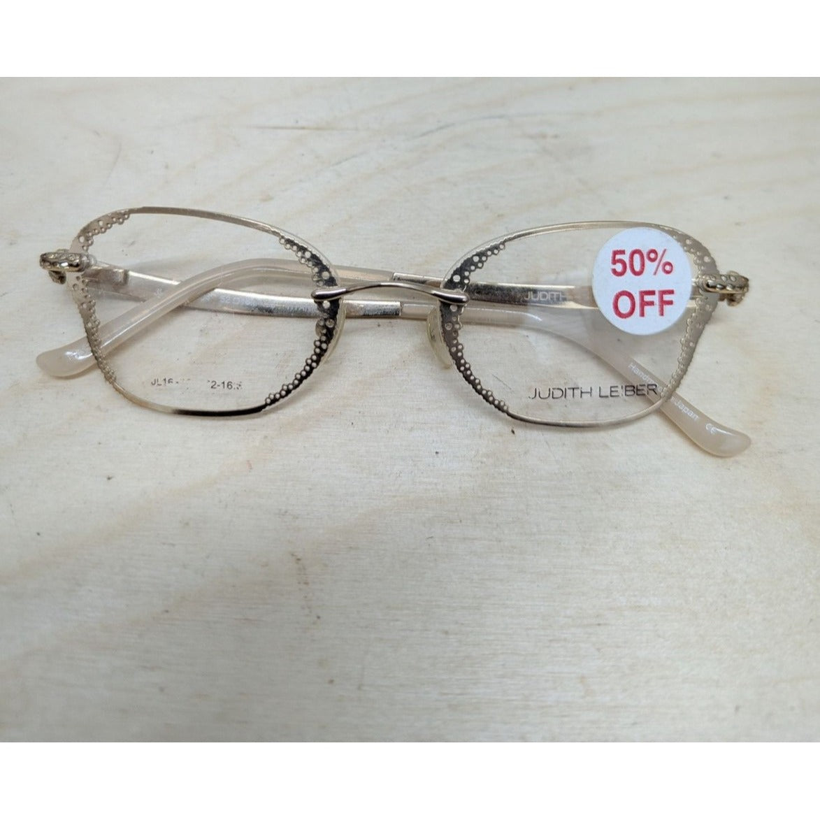 Judith Leber Designer Eyeglasses Rimless Crystal Embellished Frames