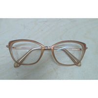 Vintage Rose Gold Transparent Cat Eye Eyeglasses Frame