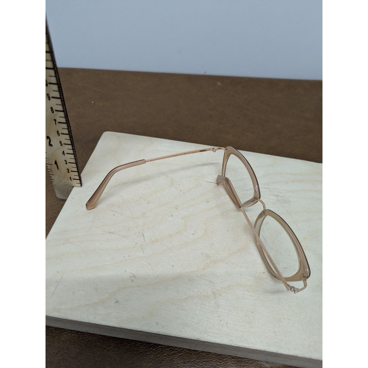 Vintage Rose Gold Transparent Cat Eye Eyeglasses Frame