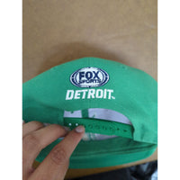 Fox Sports Detroit Green & White Snapback Hat With Embroidered Logo Adjustable Unisex