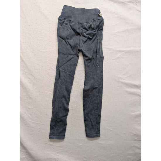 Harmony & Balance Womens Ribbed Blue Leggings S