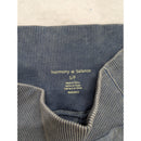 Harmony & Balance Womens Ribbed Blue Leggings S