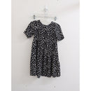 Wonder Nation Girls Black & White Polka Dot Dress M (7-8)
