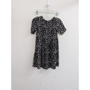 Wonder Nation Girls Black & White Polka Dot Dress M (7-8)