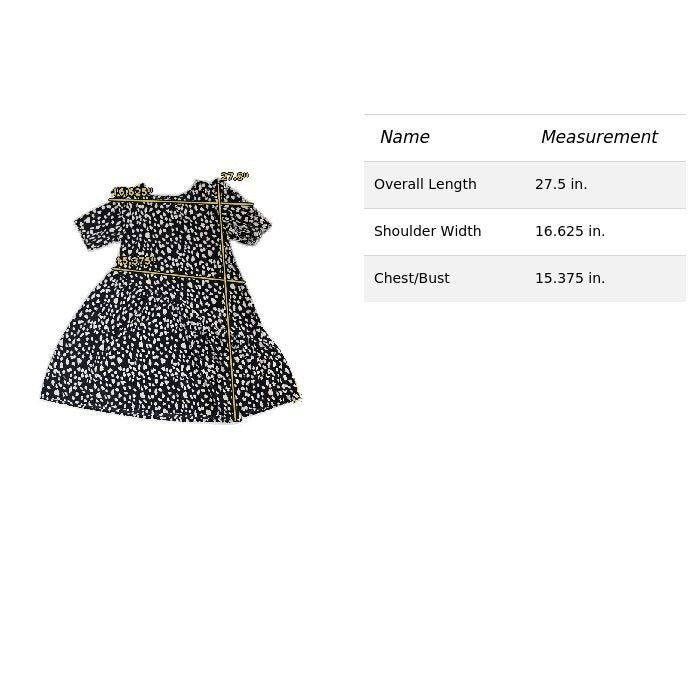 Wonder Nation Girls Black & White Polka Dot Dress M (7-8)