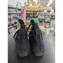 Converse All Star Black Leather High-Top Sneakers Unisex Size 8 Mens / 9 Womens Rubber Sole Casual Shoes