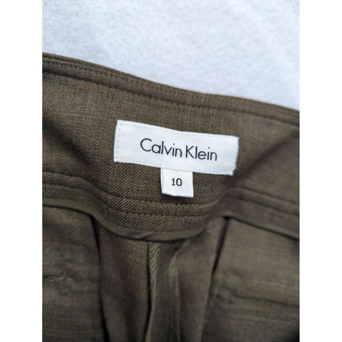 Calvin Klein Womens Brown Dress Pants Size 10 Office Workwear