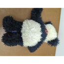 Handmade Black & White Panda Plush Teddy Bear With Red Plaid Bow 12 Inches