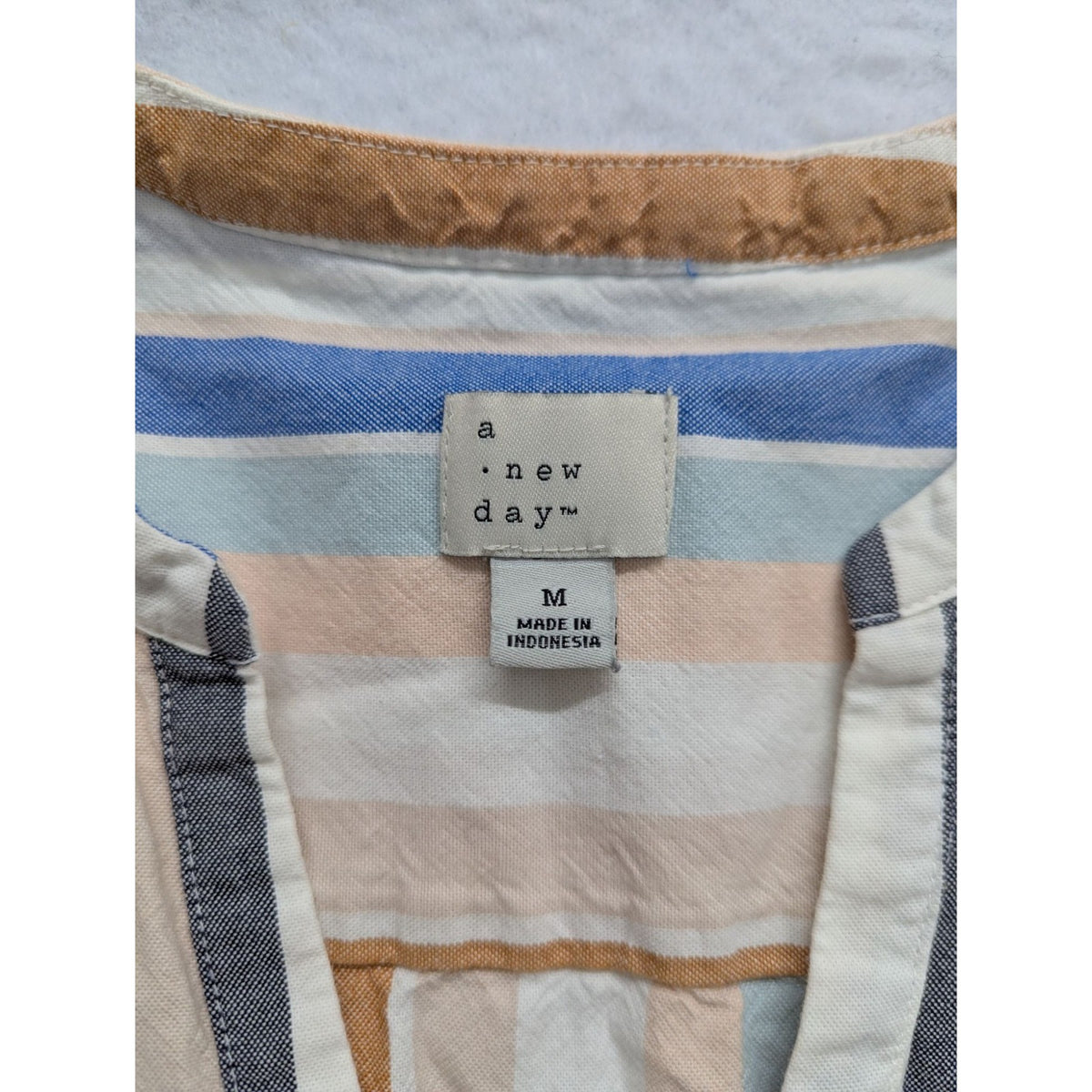 Striped Sleeveless Button-Front Dress By A New Day Size M