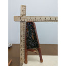 Handcrafted African Leather Folding Fan Multicolor Geometric Print Handheld