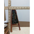 Handcrafted African Leather Folding Fan Multicolor Geometric Print Handheld