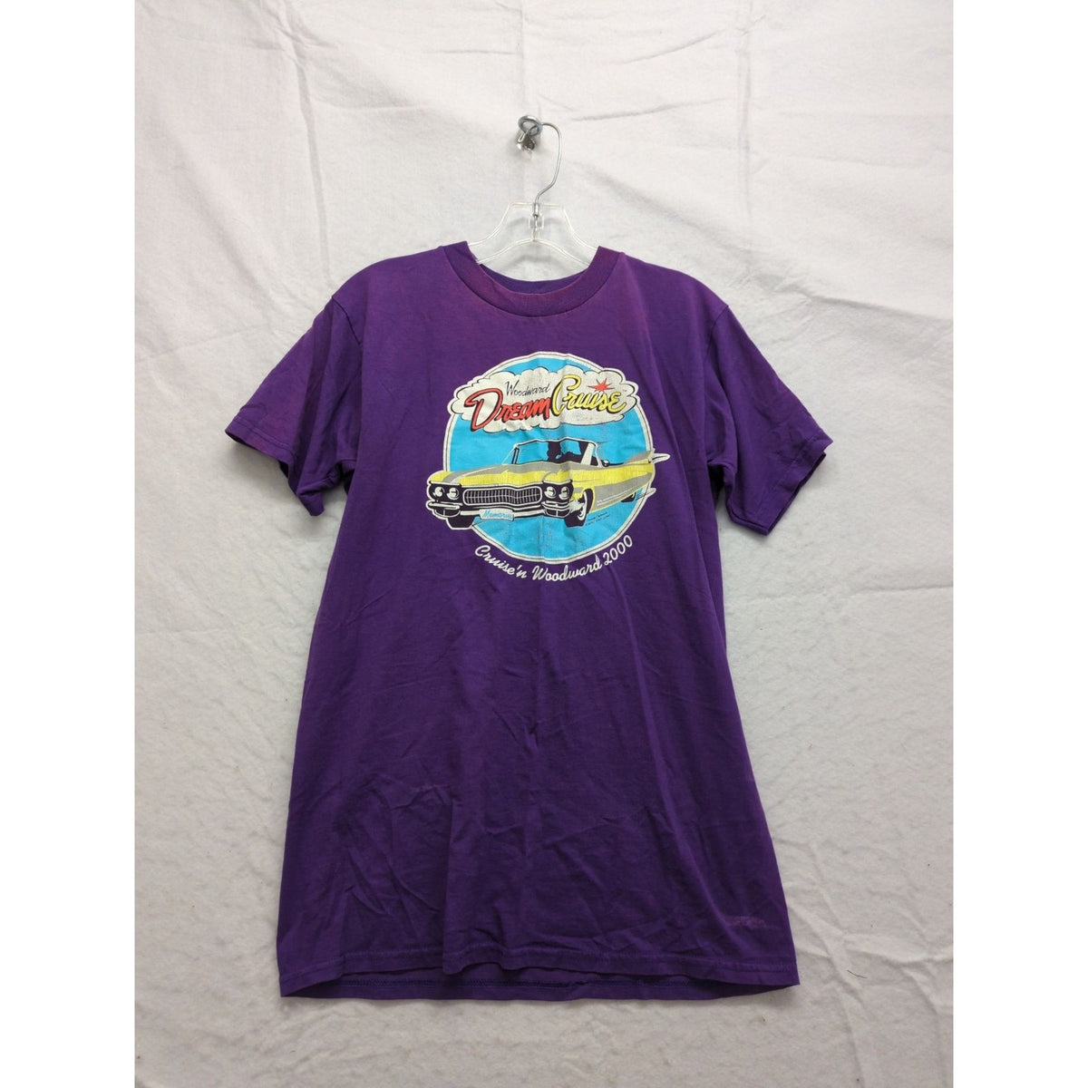 Woodward Dream Cruise 2000 Purple Graphic T-Shirt Fruit Of The Loom M 50/50 Cott