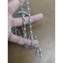 Silver Cable Link Chain Necklace With Secure Clasp - Unisex Jewelry 20 Inches Long