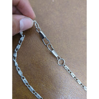 Silver Cable Link Chain Necklace With Secure Clasp - Unisex Jewelry 20 Inches Long