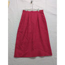 Vintage Fuchsia Pink High-Waisted A-Line Midi Skirt With Button Detail 25" Lengt