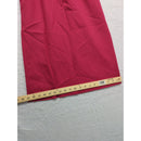 Vintage Fuchsia Pink High-Waisted A-Line Midi Skirt With Button Detail 25" Lengt
