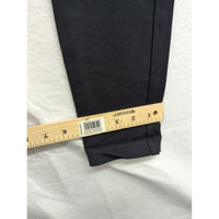 Ann Taylor Factory Womens Black High-Waisted Pants With Gold Button Detail Size M