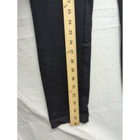Ann Taylor Factory Womens Black High-Waisted Pants With Gold Button Detail Size M