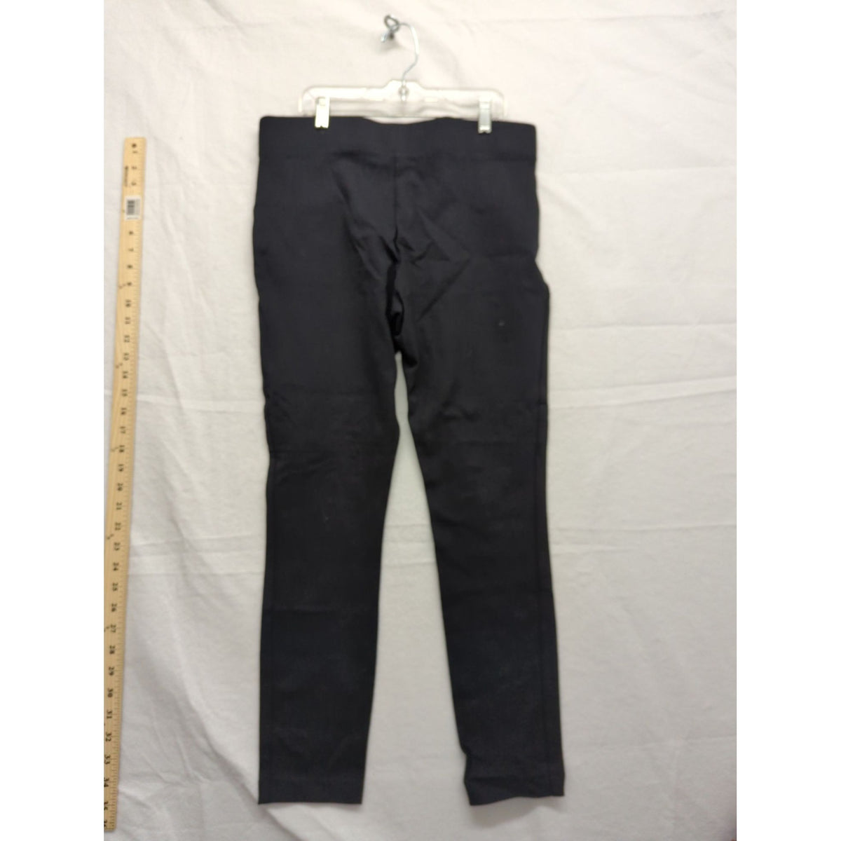 Ann Taylor Factory Womens Black High-Waisted Pants With Gold Button Detail Size M