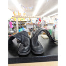 Black Leather Ankle Boots With Rhinestone Accents & Zipper Closure