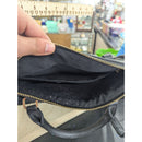 Black Quilted Leather Handbag With Gold Hardware V Logo