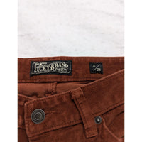 Lucky Brand Womens Rust Brown Corduroy Skinny Pants Size 26