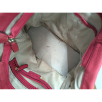 Calvin Klein Pink Leather Tote Bag With Gold Chain Straps 13" X 10" Spacious Interior