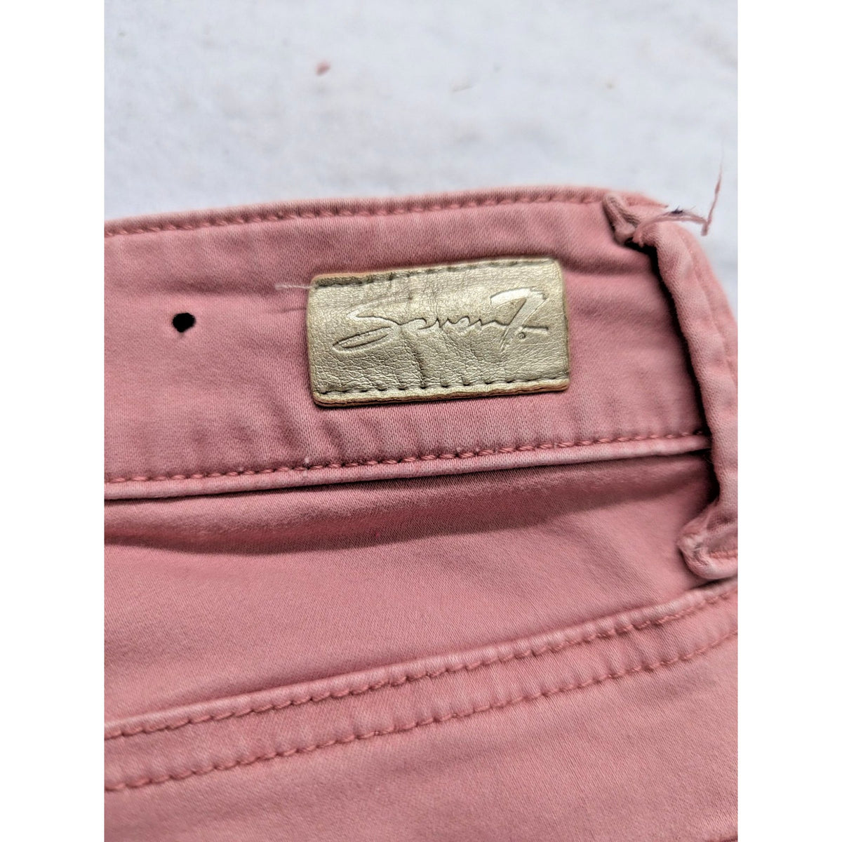Seven7 Womens Pink High Rise Skinny Jeans Size 4 Cotton Blend Stretch Denim