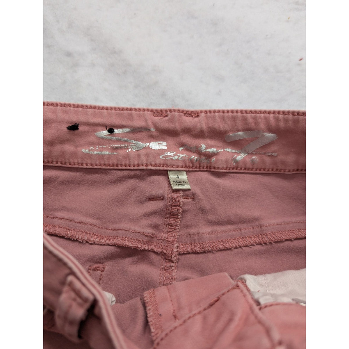 Seven7 Womens Pink High Rise Skinny Jeans Size 4 Cotton Blend Stretch Denim