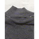 Jones New York Sport Black & White Striped Cotton Turtleneck Top Size S