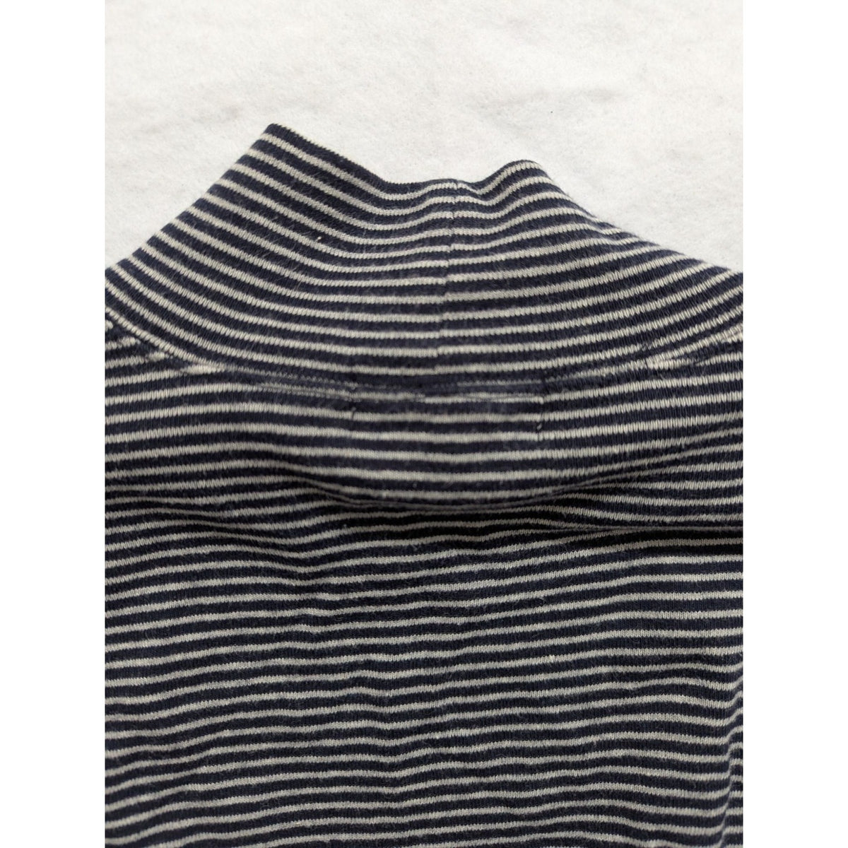 Jones New York Sport Black & White Striped Cotton Turtleneck Top Size S