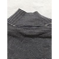 Jones New York Sport Black & White Striped Cotton Turtleneck Top Size S