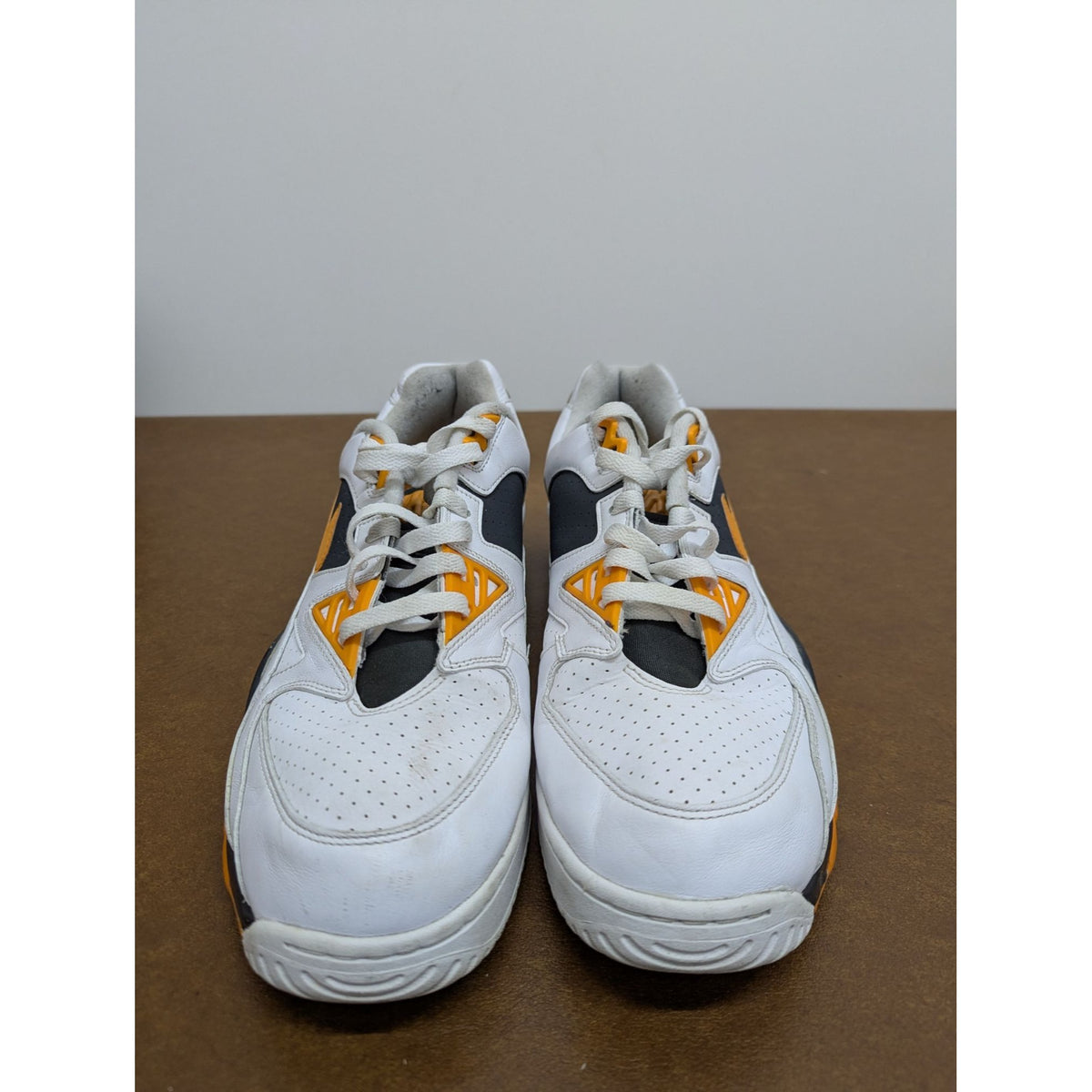 Nike Air Trainer Classic Sneakers White Yellow Black Size 13 Retro Athletic Shoes