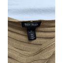 White House Black Market Tan Ribbed Knit Top XS