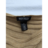White House Black Market Tan Ribbed Knit Top XS