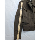 Calvin Klein Womens Brown Button-Up Cropped Blazer Jacket Size 10 Made In Korea
