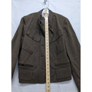 Calvin Klein Womens Brown Button-Up Cropped Blazer Jacket Size 10 Made In Korea