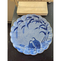 Arta Blue Chinese Quail Fine Porcelain Decorative Plate 8.25" Made In Japan