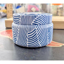 Blue & White Ceramic Candle Tin With Lid - Capri Blue Scented Candle