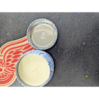 Blue & White Ceramic Candle Tin With Lid - Capri Blue Scented Candle