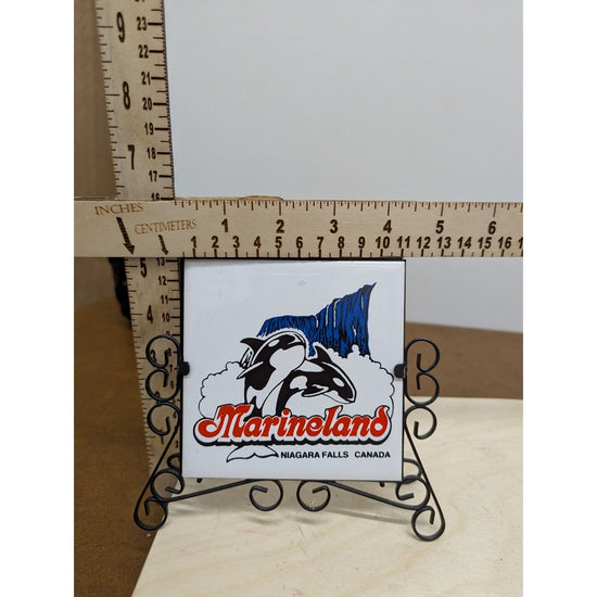 Marineland Niagara Falls Ceramic Decorative Tile Display Souvenir with Ornate Me