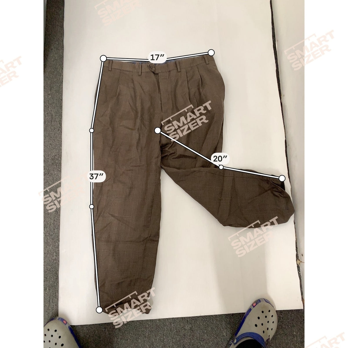 Lauren Ralph Lauren Houndstooth Brown Wool Pleated Dress Pants X 29L