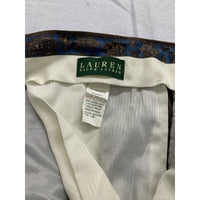 Lauren Ralph Lauren Houndstooth Brown Wool Pleated Dress Pants X 29L
