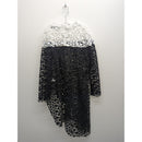 Black & White Crochet Lace Long-Sleeve Dress By Misslook - S